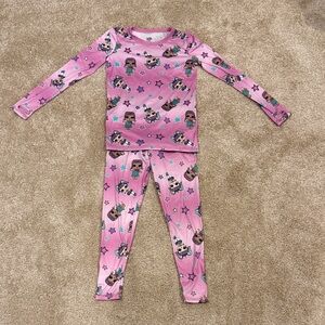 Kids Pink Pajamas with LOL Surprise. Cuddle Duds. Super soft. Hardly wore